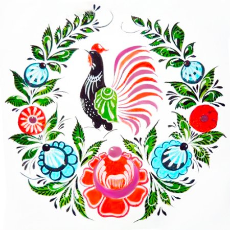 Городецкая роспись орнаментальная полоса