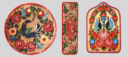 Городецкая роспись картинки карандашом голубь