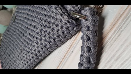 Сумка узором ротанг из шнура