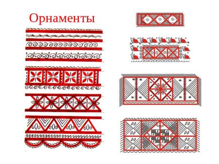 Мезенская роспись ленточный орнамент