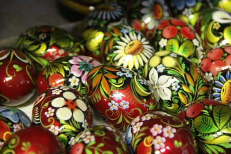 Хохлома Братина Павлин