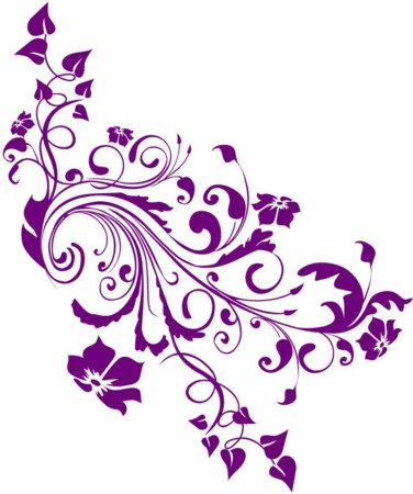 Фиолетовые узоры на белом фоне