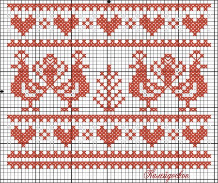 Карельская вышивка крестом схемы