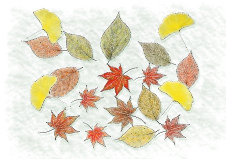 Узор из засушенных листьев в полосе (40 фото)