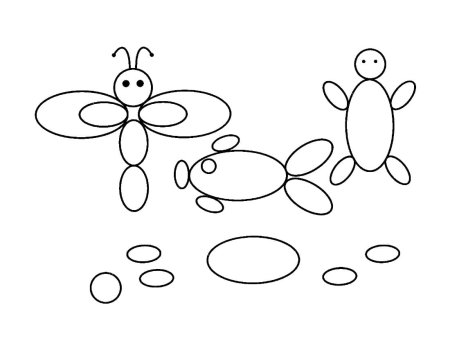 Фигуры из овала для детей