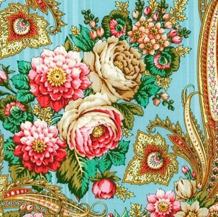 Павловопосадский платок георгины