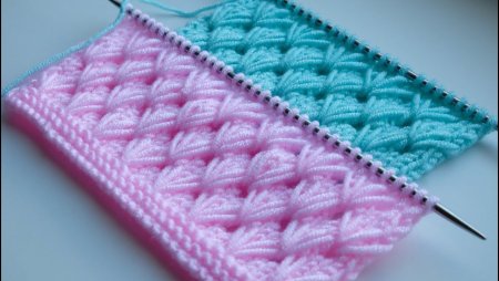 Узор фисташки спицами