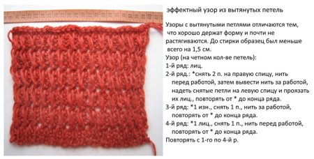 Узор лапки спицами
