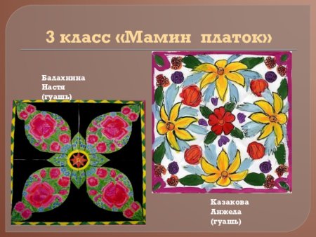 Мамин платок изо 3 класс