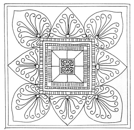 Мандала квадратная
