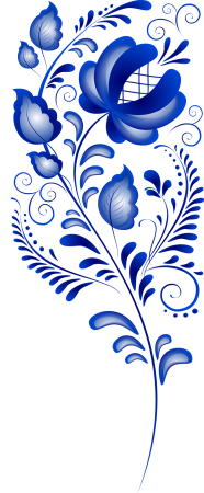 Paisley pattern Гжель