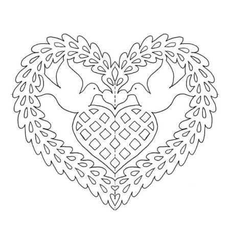 Ажурные сердечки для вырезания