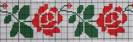 Вышивка крестом на вафельном полотенце схемы