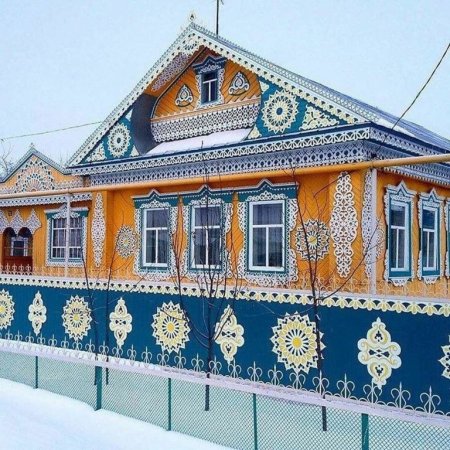 Татарская срубная изба