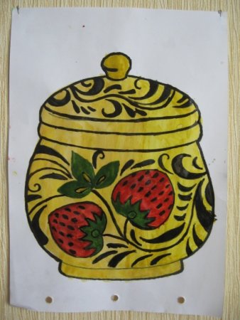 Рисование Золотая Хохлома