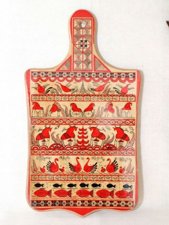Мезенская роспись прялка