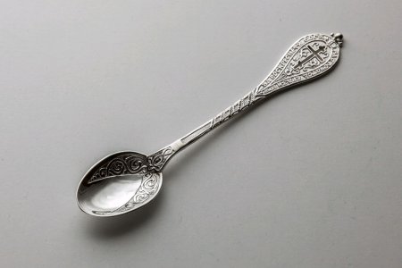 Лепта / ложка серебряная крестильная