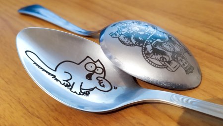 Ложка деревянная «Чернушка», полубаская, Хохлома