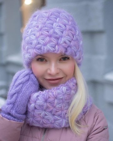 Шапка крючком для женщин