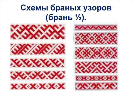 Узоры для браного ткачества на бердо