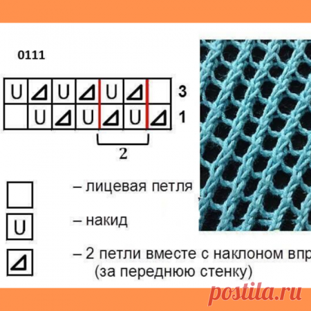 Вязание спицами сетчатый узор схемы