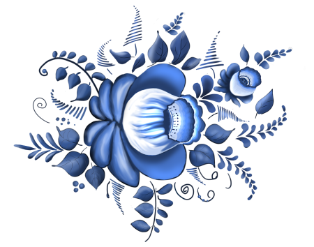 Орнаментная Гжельская роспись