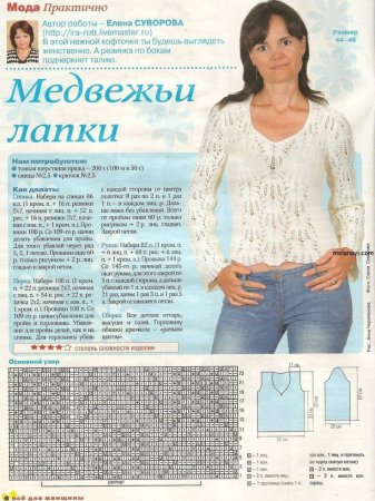 Ажурный узор Медвежьи лапки