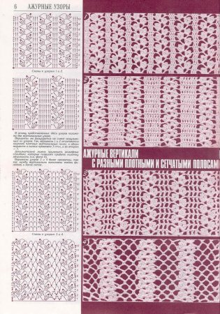 Ажурные узоры спицами