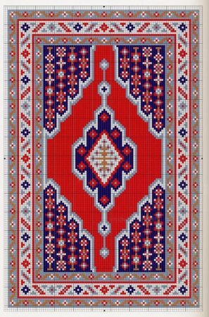 Старинный вышитый ковер