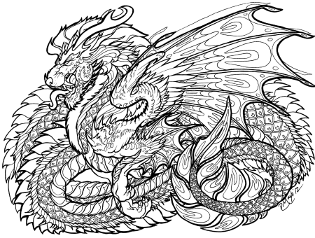 Раскраска драка