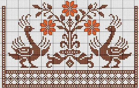 Славянская вышивка птицы