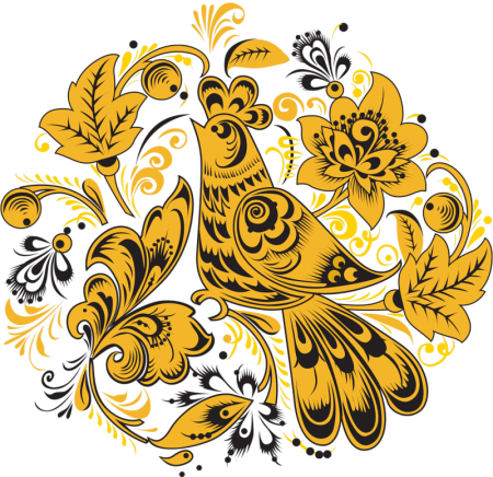 Хохломская роспись вектор