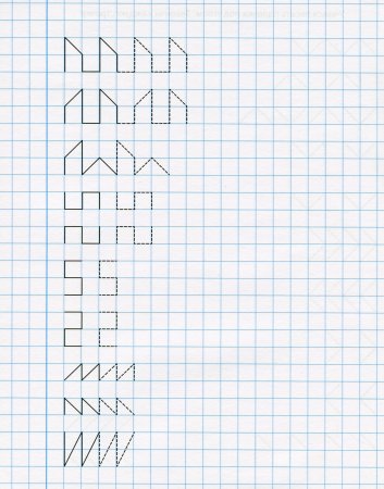 Узоры в клетку для дошкольников