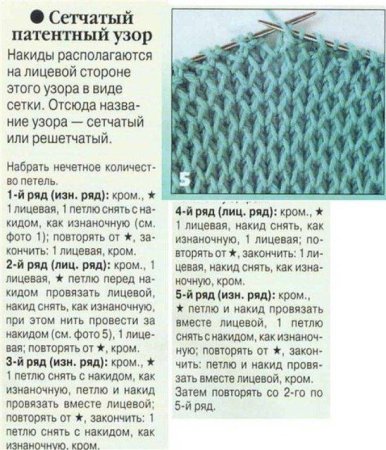 Патентные узоры для шапки