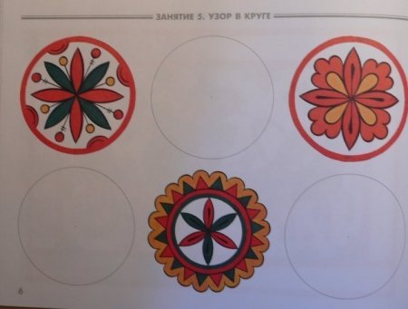 Составление узора в круге