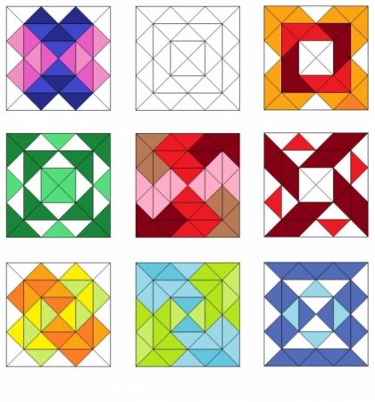 Геометрический орнамент в квадрате