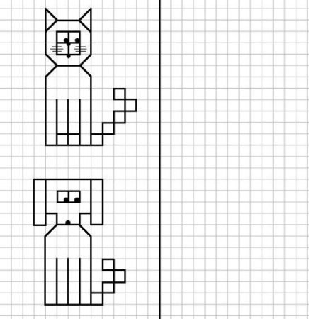 Рисование по клеточкам для детей