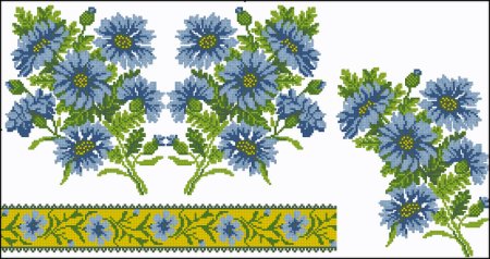 Рамка с растительным вышивкой