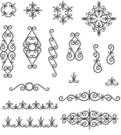 Узоры из элементов холодной ковки
