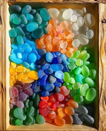 Стеклянные морские камушки
