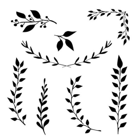 Растительный орнамент листья