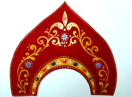 Кокошник трафарет