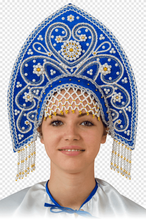 Кокошник "Раиса" (синий)