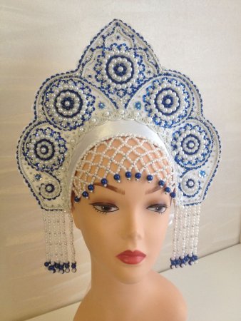 Кокошник Снегурочки шаблон