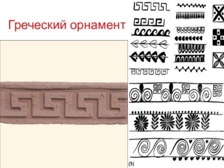 Зеленый греческий орнамент
