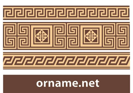 Орнамент древней Греции - Меандр, Пальметта