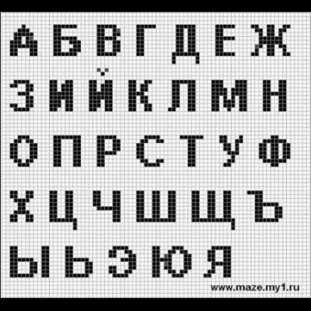 Схемы букв для фенечек