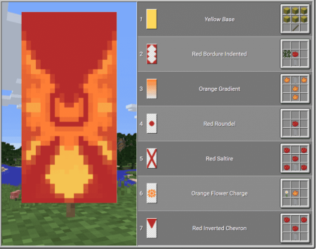 Знамя в майнкрафт красивые