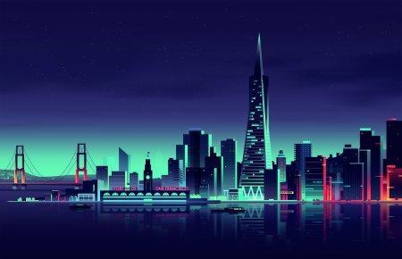 Силуэты домов города