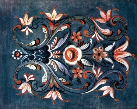 Норвежская роспись Rosemaling